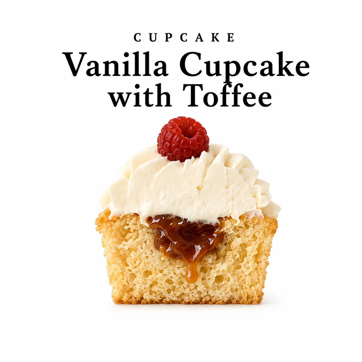 Vanilla cupcake with Toffee