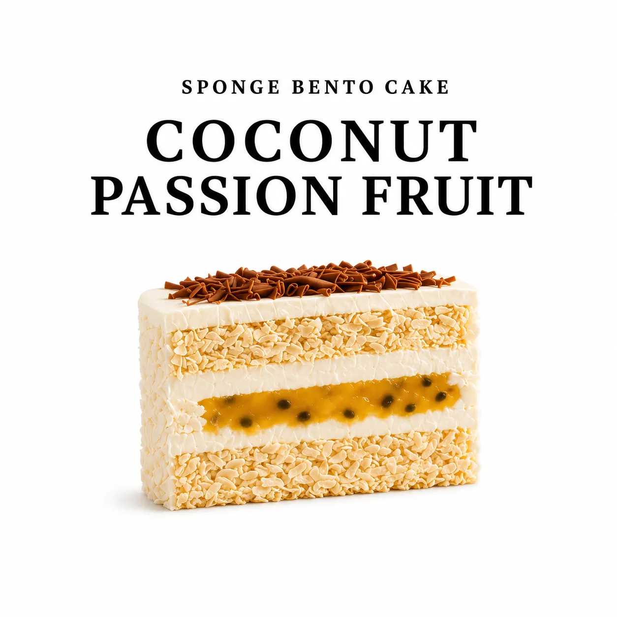 Bento Cake «Coconut Passion Fruit»