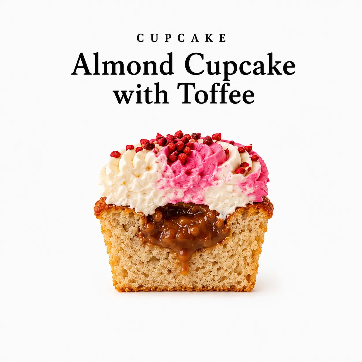 Almond cupcake with Toffee