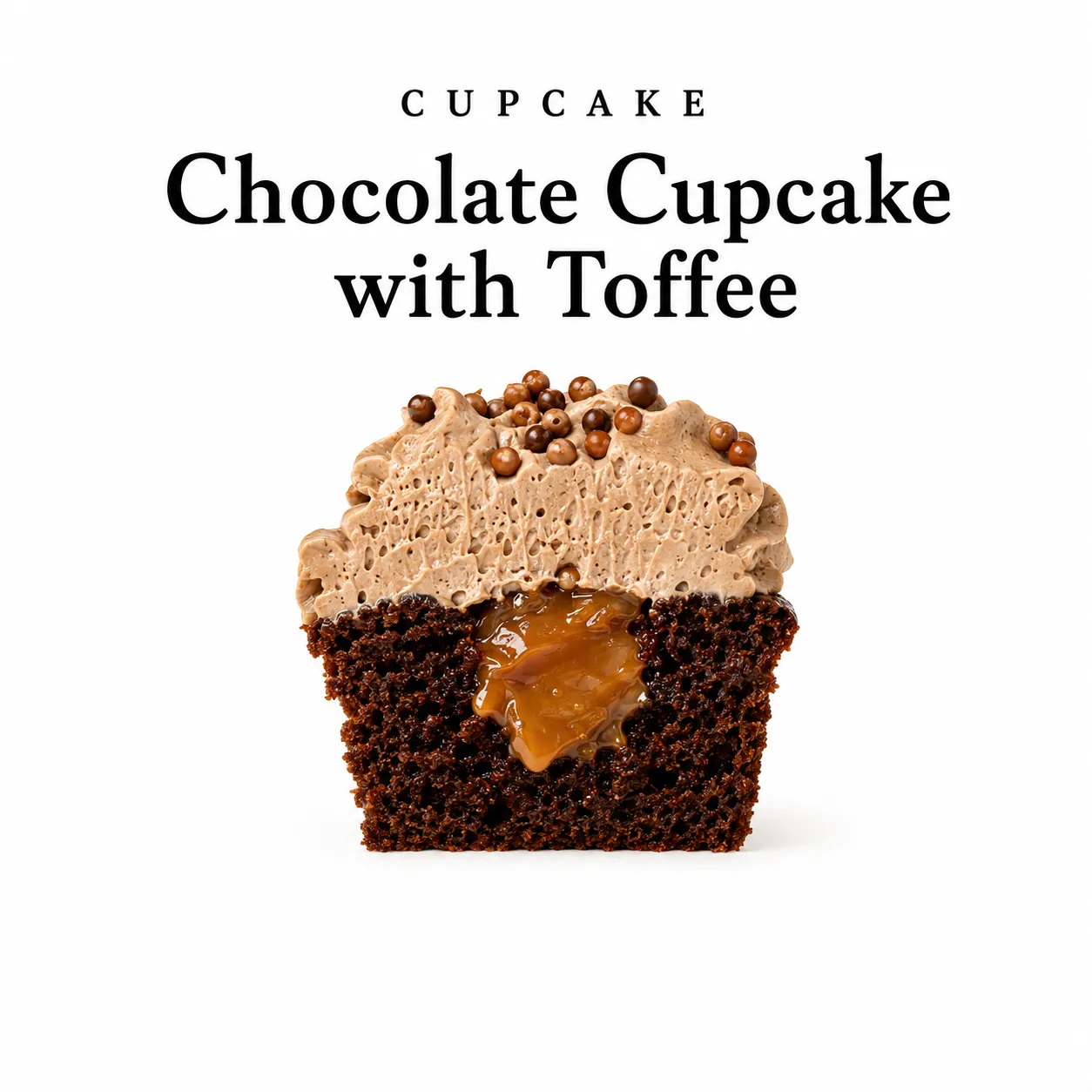 Chocolate cupcake with Toffee
