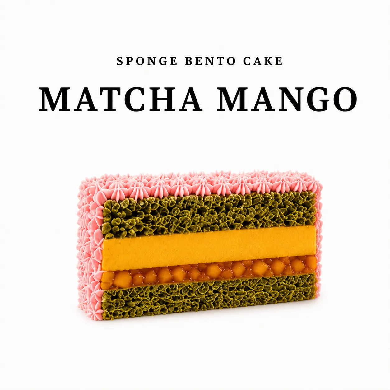 Bento cake «Matcha Mango»